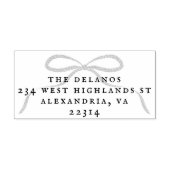 Tampon Auto-encreur Simple Bow and Antique Serif Address (Design)