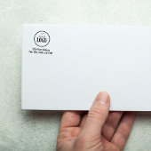 Tampon Auto-encreur Simple Business Logo Custom Return Address