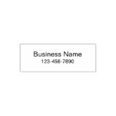 Tampon Auto-encreur Simple Business Name and Phone Number Template (Design)
