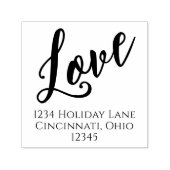 Tampon Auto-encreur Simple Calligraphie Script Love Retourner l'adress (Design)