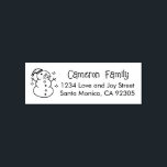 Tampon Auto-encreur Simple Christmas Snowman Adresse de retour<br><div class="desc">Faites preuve d'esprit festif avec notre Timbre auto-allumage de Noël Retour Adresse! Ce timbre délicieux ajoute une touche de charme de vacances à votre courrier. Avec une police fantaisiste qui exsude le plaisir, chaque impression apporte la joie de la saison. Le mécanisme d'auto-connexion assure la commodité, vous permettant de gagner...</div>