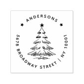 Tampon Auto-encreur Simple Christmas Tree Return Address (Design)
