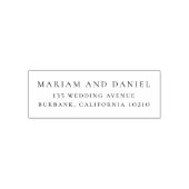 Tampon Auto-encreur Simple Classic Script Names Mariage Adresse de ret (Design)