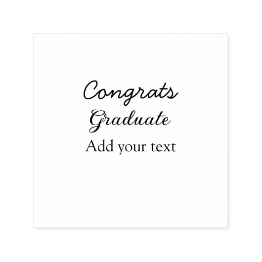 Tampon Auto-encreur Simple congratulation graduation add your (Design)