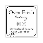 Tampon Auto-encreur Simple Cupcake Nom commercial Boulangerie (Design)