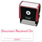Tampon Auto-encreur Simple "Document reçu sur" Timbre en caoutchouc (En situation)