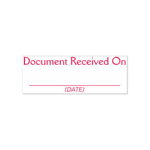 Tampon Auto-encreur Simple "Document reçu sur" Timbre en caoutchouc
