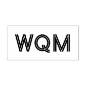 Tampon Auto-encreur Simple Élégant 3 Monogramme initial #93 (Design)