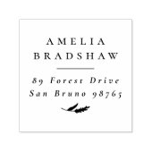 Tampon Auto-encreur Simple Elegant Boho Sprig Adresse de retour (Design)