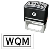 Tampon Auto-encreur Simple Élégant Cadre 3 Monogramme initial #91 (En situation)