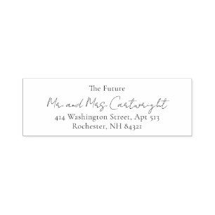 Tampon Auto-encreur Simple Elegant Classic Mariage Adresse de retour