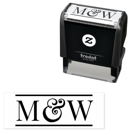 Tampon Auto-encreur Simple Elégant Mariage de chambre de mariée 2 pouc (En situation)