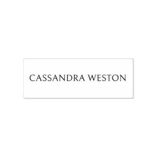 Tampon Auto-encreur Simple Élégant Minimaliste #82 Nom uniquement