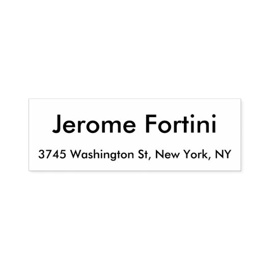 Tampon Auto-encreur Simple Élégant Minimaliste Noir & Blanc (Design)