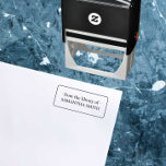 TAMPON AUTO-ENCREUR  SIMPLE ÉLÉGANT NOM CADRE LIBRAIRIE DE LIVRAISON<br><div class="desc">ELEGANT bibliothèque STAMP avec votre nom personnalisé, parfait pour ajouter une touche personnelle à votre collection de livres chère. La bibliothèque contient "From the Library of" et votre nom dans un cadre simple avec une bordure arrondie. Remplacez le nom par le vôtre en utilisant le modèle. Très élégant et intemporel....</div>