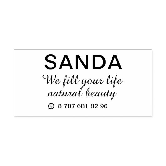 Tampon Auto-encreur Simple Elegant Nous remplissons votre vie auto-enc (Design)