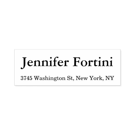 Tampon Auto-encreur Simple et élégant noir et blanc (Design)