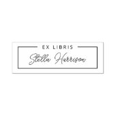Tampon Auto-encreur Simple EX LIBRIS écriture manuscrite Nom (Design)