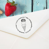 Tampon Auto-encreur Simple Ice Cream Cone Adresse de retour