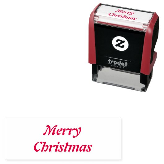 Tampon Auto-encreur Simple Joyeux Noël Rouge (En situation)