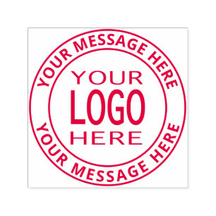 Tampon Auto-encreur Simple Logo Remplacement & Gras Texte Personnalisa
