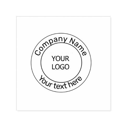 Tampon Auto-encreur simple minimum ajouter votre logo entreprise perso (Design)