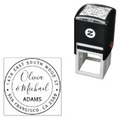 Tampon Auto-encreur Simple Modern Calligraphy Return Address (En situation)