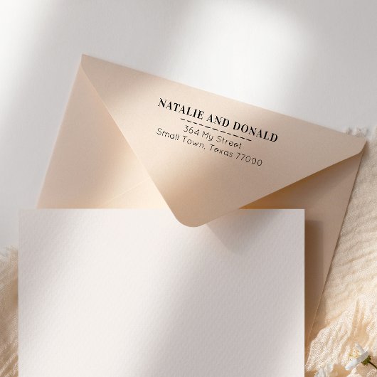 Tampon Auto-encreur Simple Modern Couple Adresse de retour