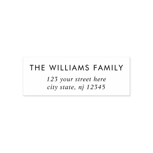 Tampon Auto-encreur Simple Modern Elegant Adresse de retour (Design)