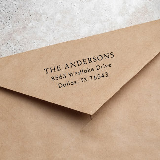 Tampon Auto-encreur Simple Modern Family Name Adresse de retour