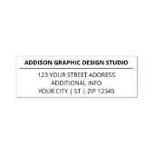 Tampon Auto-encreur Simple Modern Professional Business Return Adresse (Design)