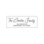 Tampon Auto-encreur Simple Modern Script Family Adresse de retour (Design)