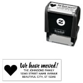 Tampon Auto-encreur Simple moderne chic Nous avons déplacé une nouvell (En situation)