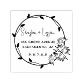 Tampon Auto-encreur Simple moderne couronne mariée Couple (Design)