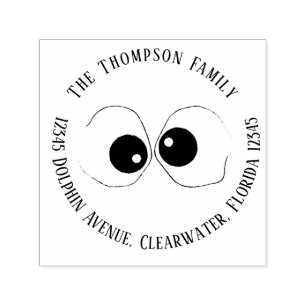 Tampon Auto-encreur Simple Moderne Drôle Fouyeux Yeux Fantaisiste 