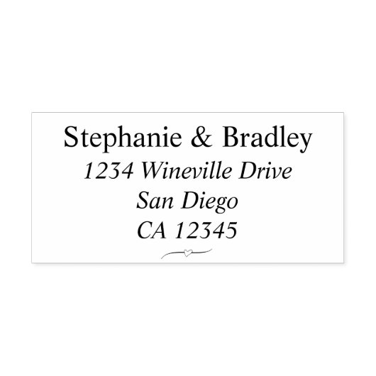 Tampon Auto-encreur Simple Moderne Élégant Mariage Adresse de retour (Design)