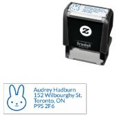 Tampon Auto-encreur Simple Moderne Lapin Lapin Stamp Auto-encastré (En situation)