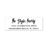 Tampon Auto-encreur Simple Moderne Squelettique De Script Retourner Ad (Design)