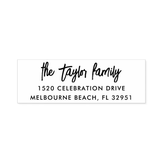 Tampon Auto-encreur Simple Moderne Squelettique De Script Retourner Ad (Design)