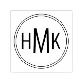 Tampon Auto-encreur Simple Monogramme Propre 3 Initiales (Design)