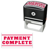 Tampon Auto-encreur Simple "PAIEMENT COMPLET" Timbre en caoutchouc (En situation)