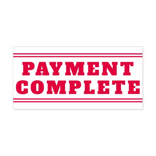 Tampon Auto-encreur Simple "PAIEMENT COMPLET" Timbre en caoutchouc (Design)