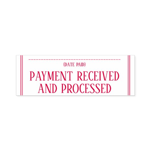 Tampon Auto-encreur Simple "PAIEMENT REÇU ET TRAITÉ" (Design)