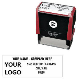 Tampon Auto-encreur Simple Pesonalized Your Logo Name Return Adresse