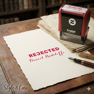 Tampon Auto-encreur Simple 'REJETÉ' avec signature personnalisée