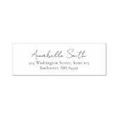 Tampon Auto-encreur Simple Script Classic Élégante Adresse de retour (Design)