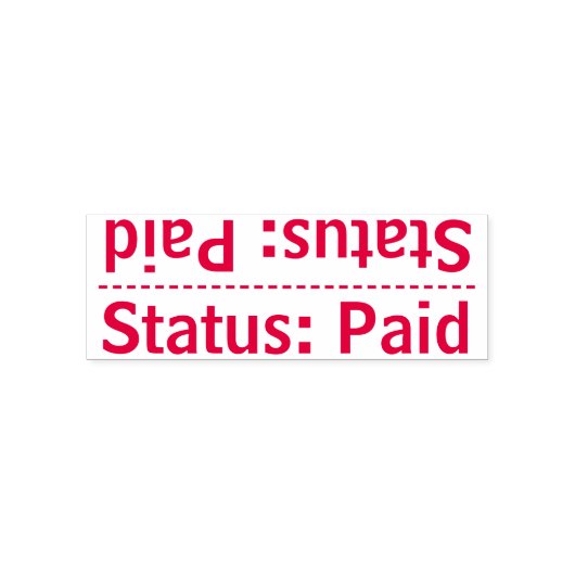 Tampon Auto-encreur Simple "Statut : Payé" Timbre en caoutchouc (Design)