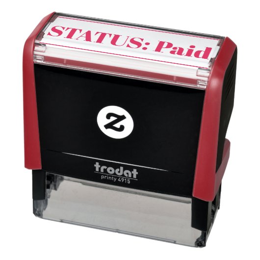Tampon Auto-encreur Simple "STATUT : Payé" Timbre en caoutchouc (Produit)