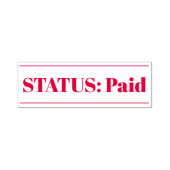 Tampon Auto-encreur Simple "STATUT : Payé" Timbre en caoutchouc (Design)