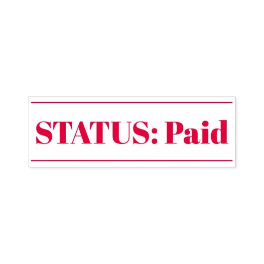 Tampon Auto-encreur Simple "STATUT : Payé" Timbre en caoutchouc (Design)